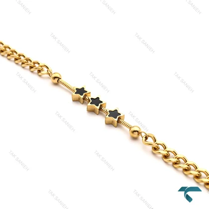 دستبند ظریف زنانه کارتیر ستاره ای طلایی Bracelet-8330-L