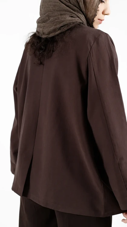 کت دو دکمه آستین راه راه سیلک