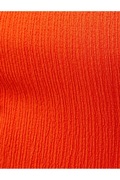 لباس میدی آستین بادکنکی یقه مربعی چاک‌دار 3SAL80038IK