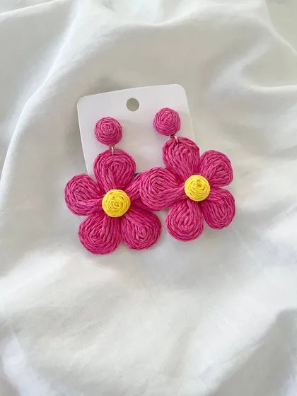 گوشواره فانتزی طرح گل
