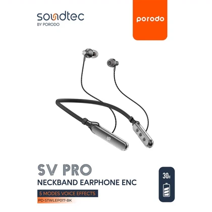 هندزفری گردنی پورودو PDSTWLEP017BK SV PRO