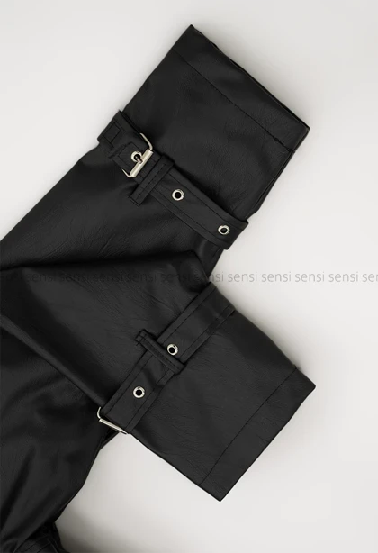 کت چرم یقه انگلیسی کد1004935