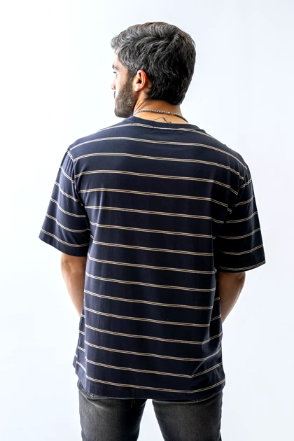 تیشرت آستین کوتاه راه راه مردانه