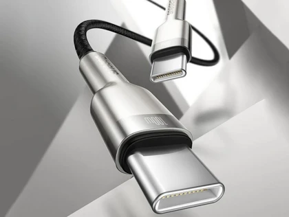 کابل شارژ سریع و انتقال داده تایپ سی به تایپ سی بیسوس Baseus Cafule Series Metal Data Cable Type-C to Type-C 100W 1m CATJK-C06