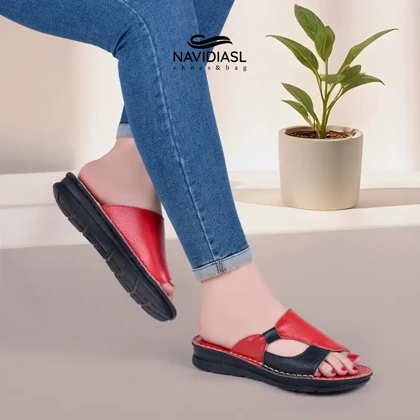 صندل زنانه چرم طبی کد 1006004