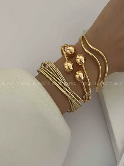 دستبند ردیفی نگین‌دار