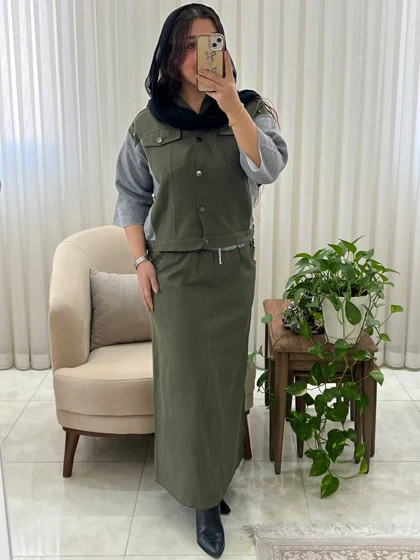 ست زنانه و دخترانه کت دامن بیرونی کد 561