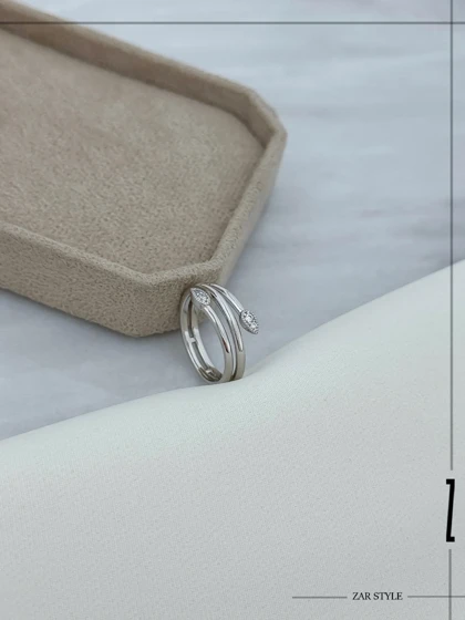 انگشتر پیچی دو برگ