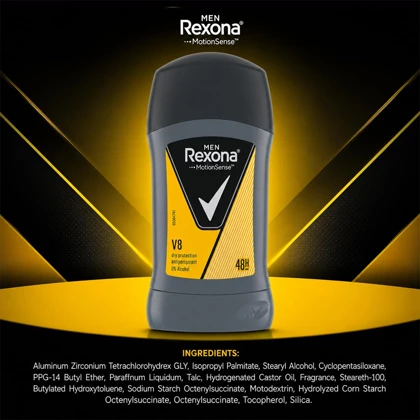استیک ضد تعریق مردانه رکسونا Rexona مدل V8 حجم 45 گرم 48 ساعته
