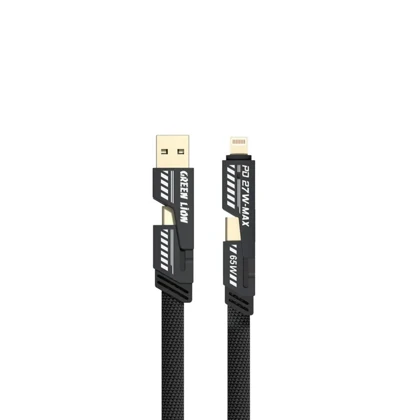 کابل فست تبدیل USB/USB-C به USB-C/لایتنینگ گرین لاین مدل Braided طول 1.2 متر