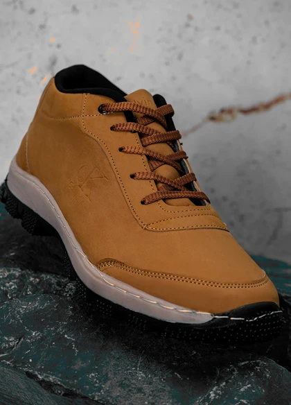 نیم بوت مردانه عسلی CK ویژه مدل Behdad