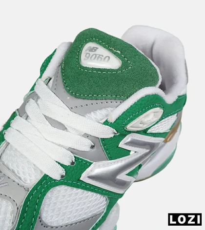 کفش کتانی زنانه سفید طوسی سبز NEW BALANCE 9060 مدل 7562