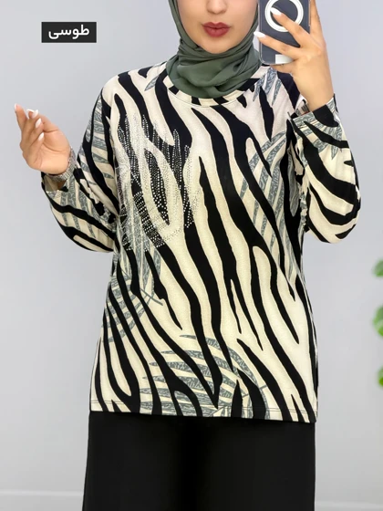 بلوز ویسکوز زبرا کد 2254821