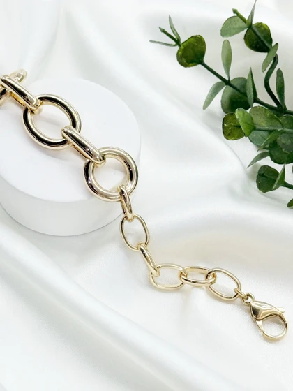 دستبند زنانه طرح طلا ژوپینگ حلقه‌ای هدیه خاص و جذاب