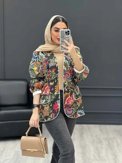 مانتو کوک دوزی گل‌دار