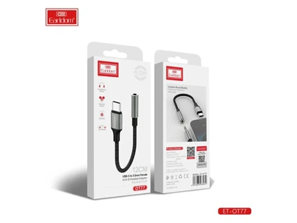 کابل تبدیل تایپ سی به جک 3.5 میلیمتری ارلدام Earldom ET-OT77 Type-C TO AUX Audio adapter