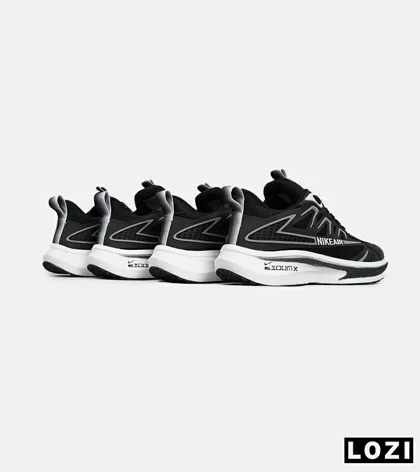 کفش کتانی مردانه مشکی طوسی NIKE zoom X