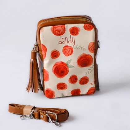 کیف کراس بادی طرح گل سرخ-red