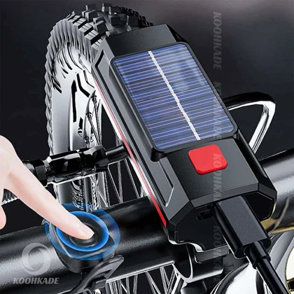 چراغ جلو دوچرخه بوق دار شارژی NITRO