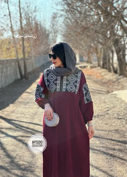 پیراهن مانتویی آتریسا