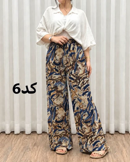 شلوار نخی زنانه خارجی 7631