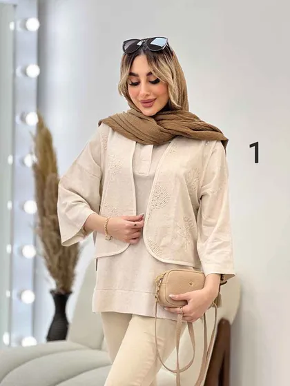 شومیز جلو بسته دو تکه