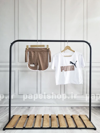 ست کراپ و شورتک طرح پوما Puma