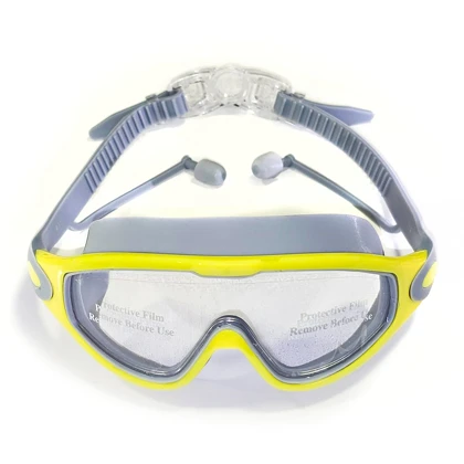 عینک شنا فرم بزرگ سیلیکونی حرفه ای در رنگ بندی