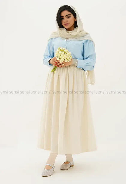 شومیز یقه هفت پری کد1005793