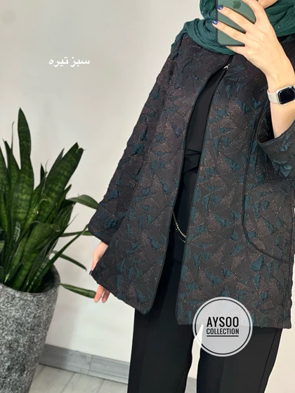 مانتو ژاکارد طلاکوب