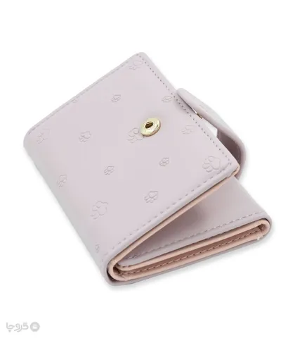 کیف پول دخترانه تاشو دکمه دار Taomicmic تائومیک میک کد Y8844 طرح پنجه گربه