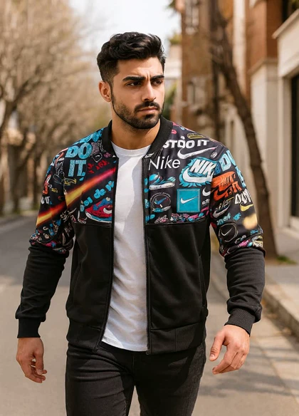 سویشرت نایک رنگی مردانه مدل L62