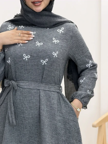 4285-پیراهن گلدوزی پاپیون