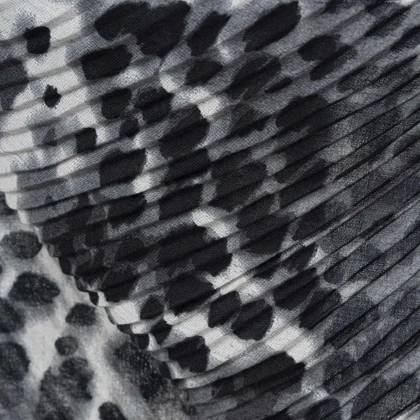 شال پلیسه طرح پلنگی زنانه - 39251736