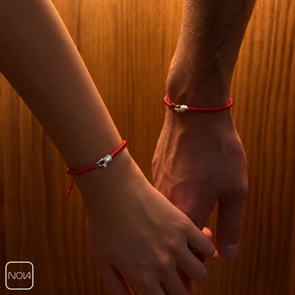 دستبند نقره نخ قرمز کد 3512134