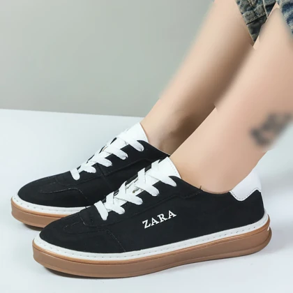 کفش کتانی زنانه زارا zara رنگ مشکی کد 03102