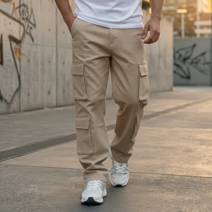 شلوار بنگال کارگو مردانه مدل HAMED-کرم