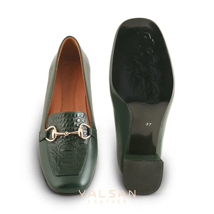 ست کیف و کفش زنانه چرم یلسان مدل راشا کد 914-SERENA-GAN