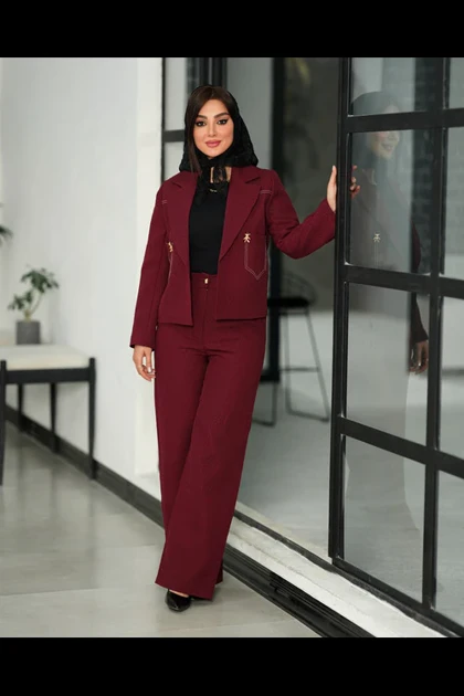 کراپ شلوار یقه انگلیسی تدی
