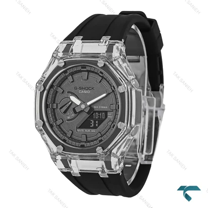 ساعت مردانه GA2100-AP جیشاک شیشه ای صفحه دودی Casio-7318-G