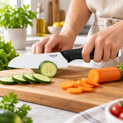 چاقوی سانتوکو تفال Tefal مدل K2223614 سایز 12 سانتی متر