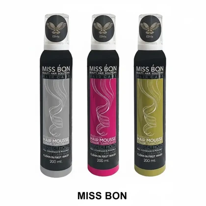 موس رنگ موی موقت میس بن (MISS BON) مدل Perfect Hold حجم 200 میلی لیتر