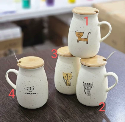 ماگ گربه درب چوبی