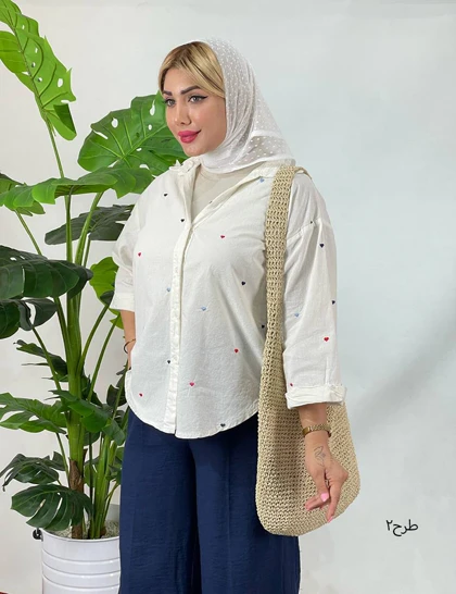 شومیز گلدوزی بهارک کد : sh1023