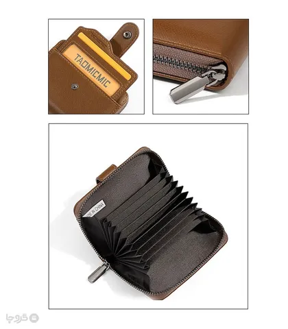 کیف پول و جاکارتی مردانه زیپ‌دار Taomicmic تائومیک میک کد S3112