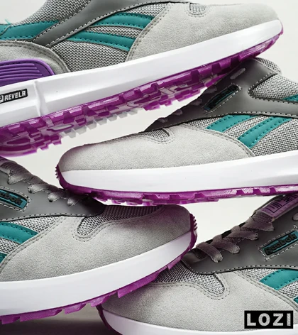 کفش کتانی طوسی آبی بنفش REEBOK Unphased Pro مدل 4613