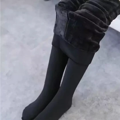 جوراب‌شلواری تمام نخ کرک‌دار (شنل) ریز بافت فری‌سایز مشکی