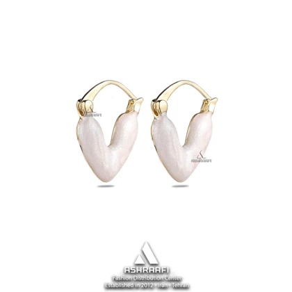 گوشواره زنانه قلب صدفی Heart Earrings G3