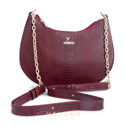 کیف دوشی زنانه چرم یلسان مدل دلسا کد 077-MRV