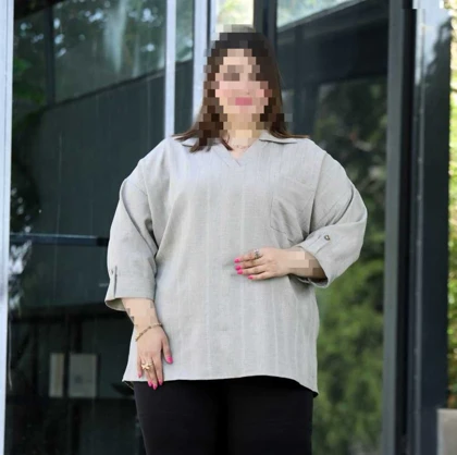 شومیز سایز بزرگ مدل یاس